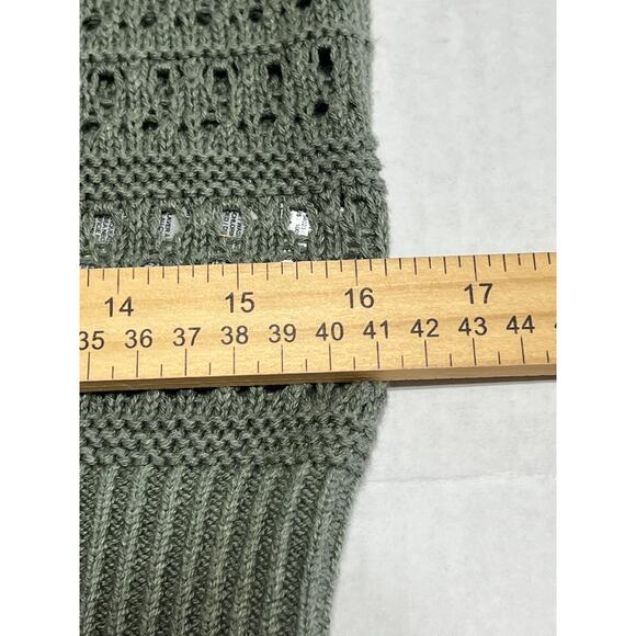 Old Navy Top Crochet Medium Open Knit Tank Norfolk Pine Green 100% Cotton New - Picture 5 of 12